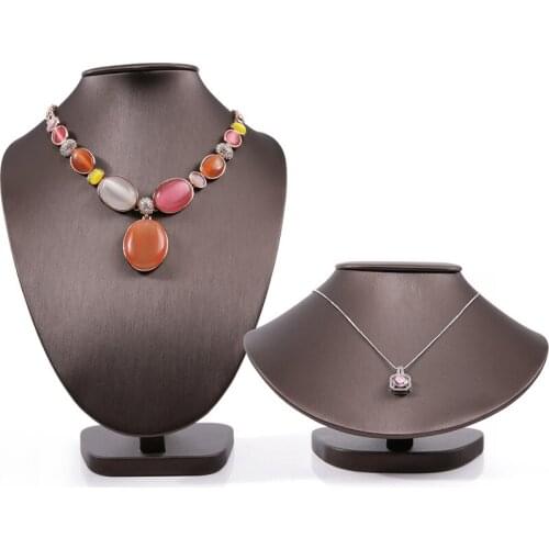 Brushed PU leather necklace model neck display stand jewelry pendant jewelry stand window neck mold jewelry props