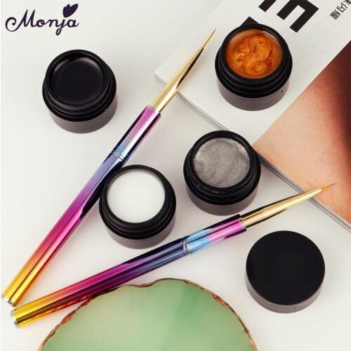 Monja 4 Colors Spider Nail Art UV Gel Polish Lines Design Creative Painting Varnish Wire Drawing Gel DIY Manicure Decoration