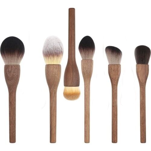 6Pcs Super Soft Makeup Brush Set Blush Mixed Powder Brush High Gloss Base Makeup Brush Professional Makeup Tool
