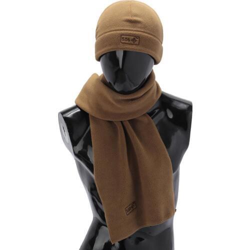 Outdoor Cap Scarf Suits Winter Thick Warm Windproof Tactical Riding Sport Camping Elasticity Thermal Hiking Hat Neckerchief Sets
