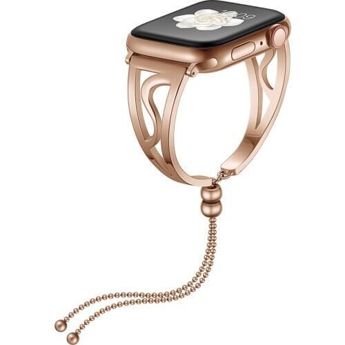 Proffessional Women Band for Apple Watch 38mm 42mm 40mm 44mm Stainless Steel Strap Fashion Metal Bracelet for iWatch Series5 4