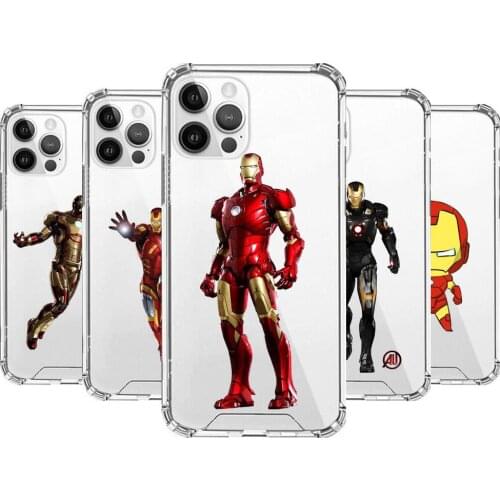 Marvel Comics Anime Style Phone Case cover For iphone 12 pro max 11 8 7 6 s XR PLUS X XS SE 2020 mini Transparent cell