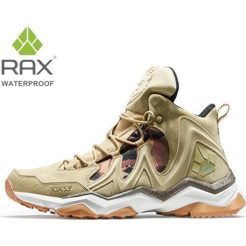 RAX Waterproof Hiking Boots for Men Women Outdoor Mountain Sneakers Leather Hunting Shoes Trekking Camping Climbing Mens Shoes