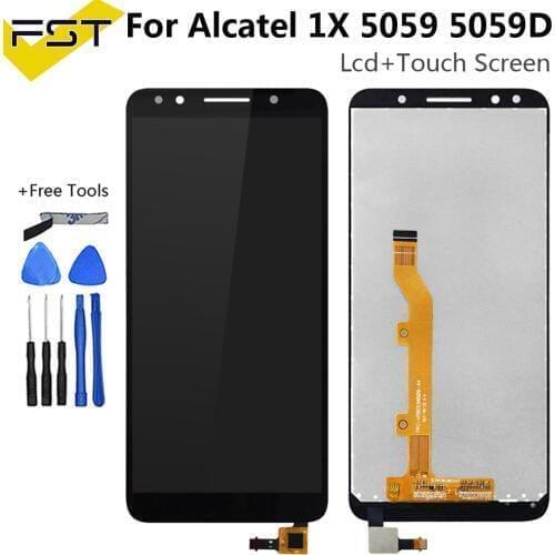 5.3''For Alcatel 1X OT5059 5059 5059A 5059D 5059I 5059J 5059T 5059X 5059Y LCD Touch Screen Digitizer Glass LCD Display Assembly