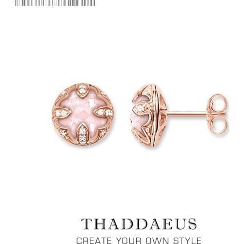 Rose Lotus Stud Earrings,Europe Style Glam Fashion Good Jewerly For Women,2018 Gift In Rose Pure Gold Color,Super Deals