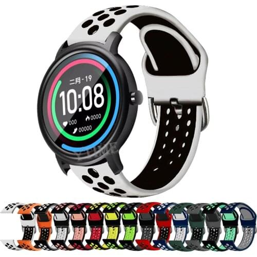 20mm Silicone Watchband for Xiaomi Mibro Air Strap Bracelet Color Watch Band Sport Replacement Wristband for Mi bro Air ремешок