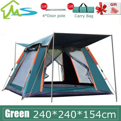 5-8 Person Outdoor Automatic Quick Open Tent Rainfly Waterproof Camping Tent Family Outdoor Instant Setup Tent with Carring Bag
