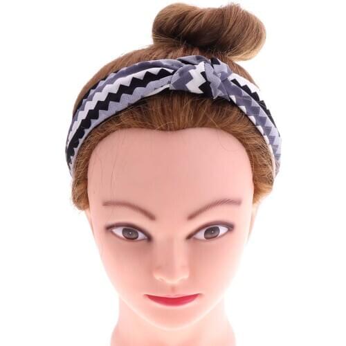 Lady Headband Twist Hairband Waves Pattern Headwrap Hair Band Hoop