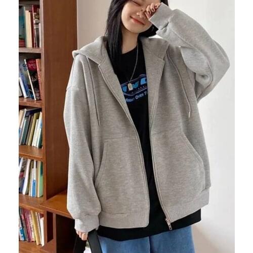 Size 6XL 150kg Zip Up Sweatshirt Autumn Jacket Clothes Oversize Hoodies Women Vintage Pockets Long Sleeve Casual Large Coat