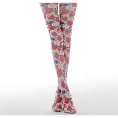 Flower Printed Pantyhose Women Wholesale And Dropshipping