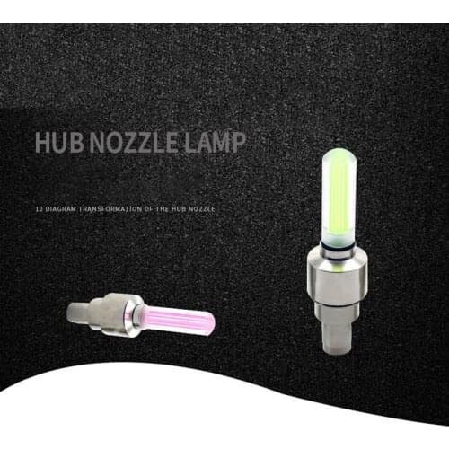 2 Pcs/Set LED Lights Install At Bicycle Fluorescent Stick Type Hot Wheels Valve Induction Waterproof Lamp Bike Accessories