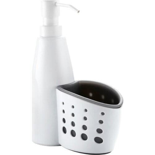 300ml Soap Dispenser Pump with Sponge Caddy Holder for Kitchens Bathrooms