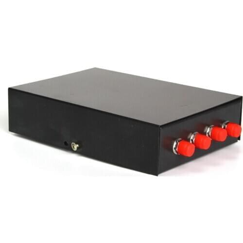 4-Port FC Fiber Optic Terminal Box 4 Core Light Splice Connection Box Cable Connector Desktop Type FC /UPC with Adapter Pigtail