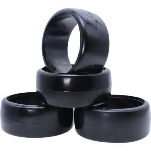 4PCS 1/10 60MM RC Drift Car Tires Hard Rubber Tyres Smooth Tread For 1:10 RC HSP HPI D4 Traxxas Drifting On Road Car Accessories