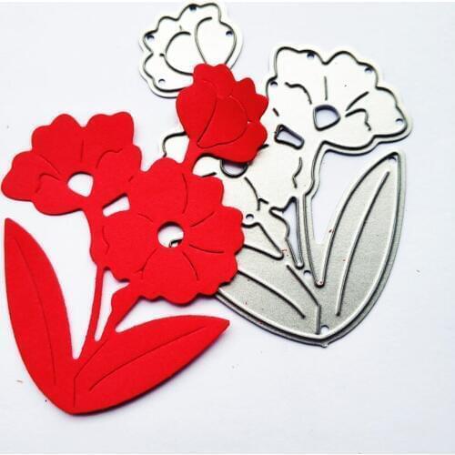 6.6x4.8cm Lovely flowers Cutting dies metal crafts paper die-cutting /DIY embossing Easter and New Year Scrapbooking