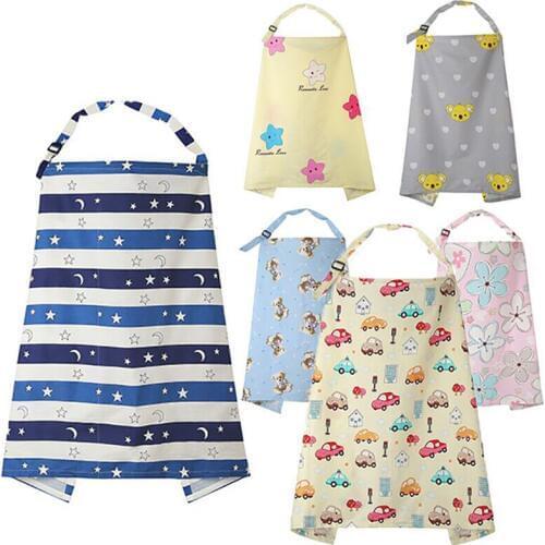 Baby Feeding Nursing Covers Mum Outdoor Breathable Breastfeeding Towel Mummy Cotton Adjustable Neckline Cover Pads NBB0033