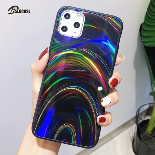Holographic Prism Laser Case 3D Rainbow Glitter Phone Cover for Iphone 12 11 Pro XR XS Max Cases for Iphone SE 2020 7 8 6S Plus