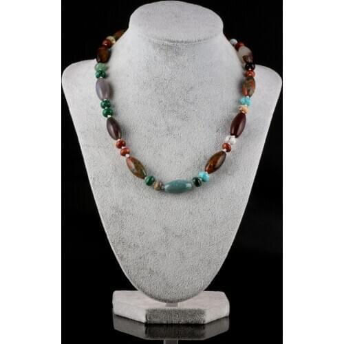 Hot Sale Natural Stone Agates Necklace Crystal Quartz Chokers Vintage Handmade DIY Jewelry Necklace 24 Colors Optional