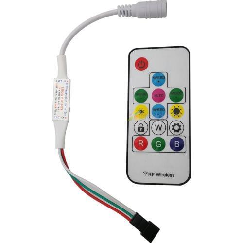 Mini 3key RF 14key 21key mini little led pixel strip light controller for WS2811 SK6812 WS2812B 6803 1903 with remote controller