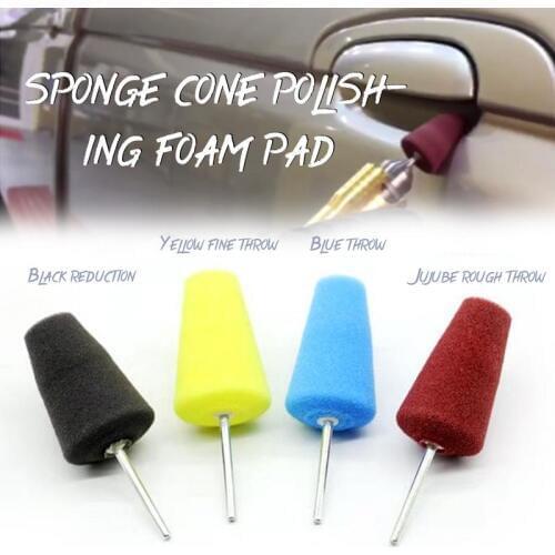 Multi Line Sponge Cone Polishing Foam Pad Reusable Cone Shaped Sponge Wheel For Auto Wheels Doors And Handles Car Accessories