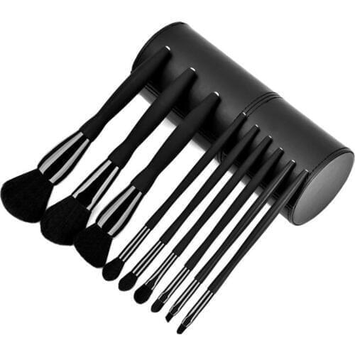 New 9pcs/set Women makeup set,Soft Slim Waist Cosmetics Brush set,High Quality Fishtail Brushes kit,Fiber Brush Head for Makeup