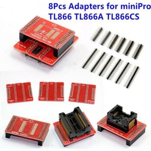Original Adapters MiniPro TL866 Universal Programmer TSOP32 TSOP40 TSOP48 SOP44 SOP56 Sockets TL866A TL866CS free shipping