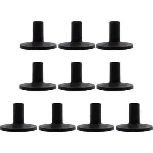 Plastic Black 10pcs Cymbal Stand Percussion Parts with Flange Base Kit Parts Accessories