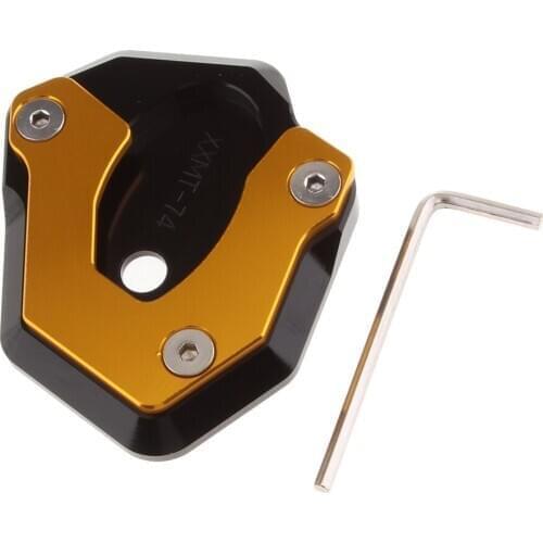 Motorcycle CNC Side Stand Kickstand Enlarge Plate Pad For Kawasaki Z650 Z900 Ninja250/300