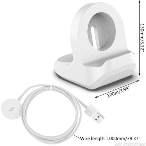 Portable Wireless Charging Base Stand Dock Smart Watch Charger Cable for Fossil Q Gen 1 2 3 Founder/Wander/Marshal D21 20