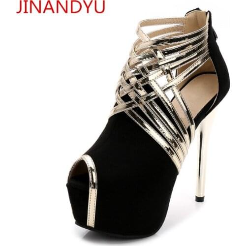 Platform Women Shoes High Heel Sandals Size 43 44 High Heels Ladies Shoes Peep Toe Thick Sole Wedding Party Sandals Stiletto