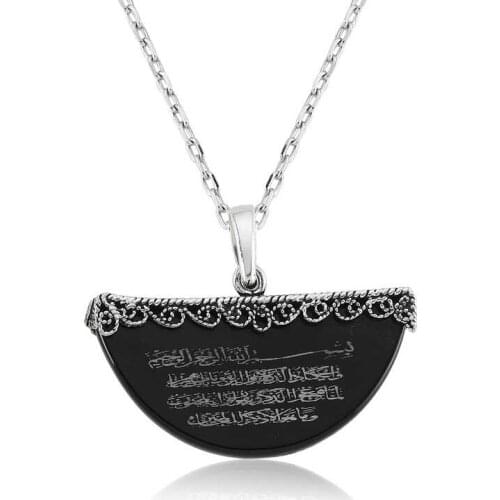 Real Silver 925 Jewelry Silver Evil Eye Prayer Lady Necklace