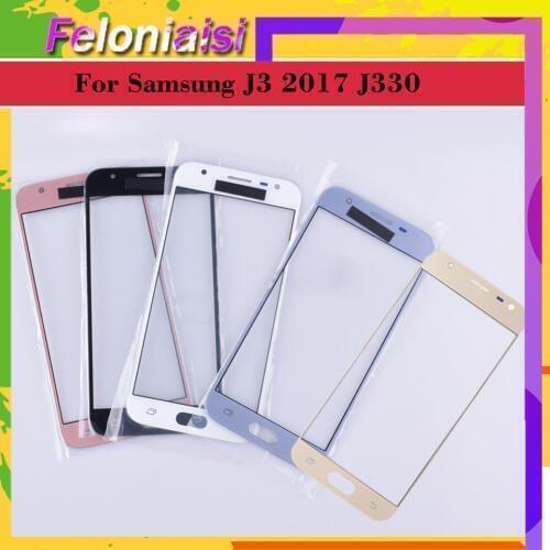 10Pcs/lot For Samsung Galaxy J3 2017 J330 J330F SM-J330FN SM-J330F/DS Touch Screen Front Glass Panel TouchScreen LCD Outer Lens