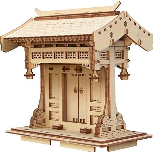 114Pcs 1:40 DIY Wooden Handmade Model Kits 3D Puzzle Toys For Kids Assembly Chinese Ancient Building Crafts - Festoon Gate