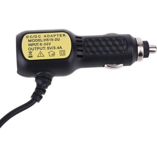 5V 3.5A Dual Mini USB Ports Dash Cam Car Cigarette Adapter Lighter Power Cable Socket Charger for DVR Vehicle Charging 3.5m