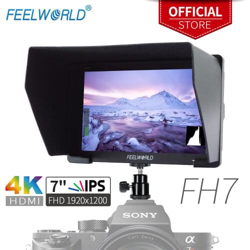 Feelworld 7" IPS 1920x1200 FHD 4K HDMI Camera Field Monitor for Camera DSLR Gimbal Rig with Peaking Focus Histogram Zebra FH7
