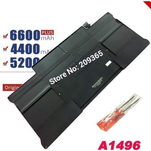 7.6V 54.4Wh A1496 A1466 Laptop Battery For Apple MacBook Air 13" A1405 A1377 A1369 Late 2010 Mid 2011 2013 Early 2014 Free