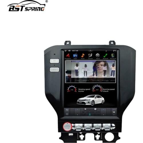 Bosstar Tesla model 10.4'' car stereo vertical screen car audio player for Ford Mustang 2013-2018 car dvd gps navigation system