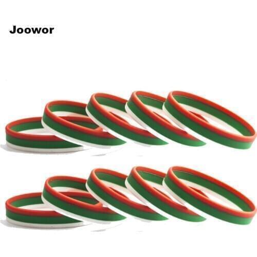 Bulgaria Flag Silicone Women Mens Bracelets Sports Wrist Strap jewelry FB-0026