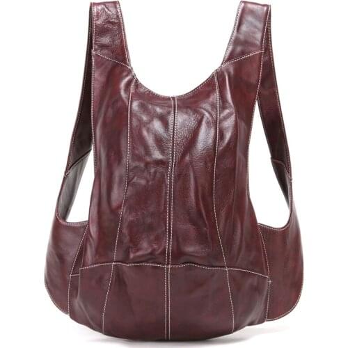 CROSSTEN Unisex 100% Genuine Leather Backpack Anti-theft Turtle Shoulder Bag Multi-purpose Travel Backpack Casual Bag Backpacks