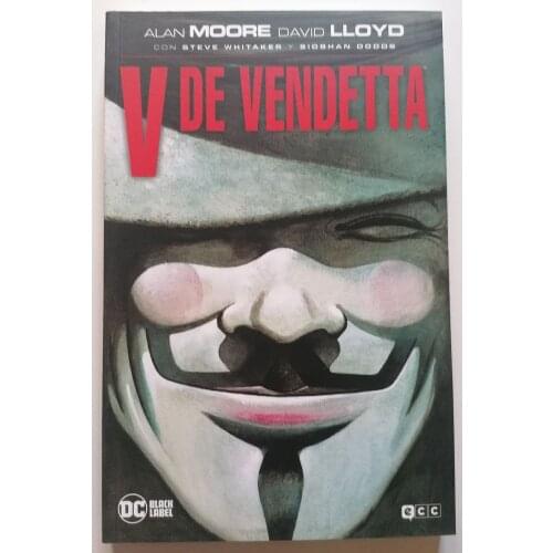 DC COMICS, VERTIGO, V DE VENDETTA 10ª edition, ED. ECC, year 2020, author ALAN MOORE, COMIC BOOK in Spanish, novel GRAFICA