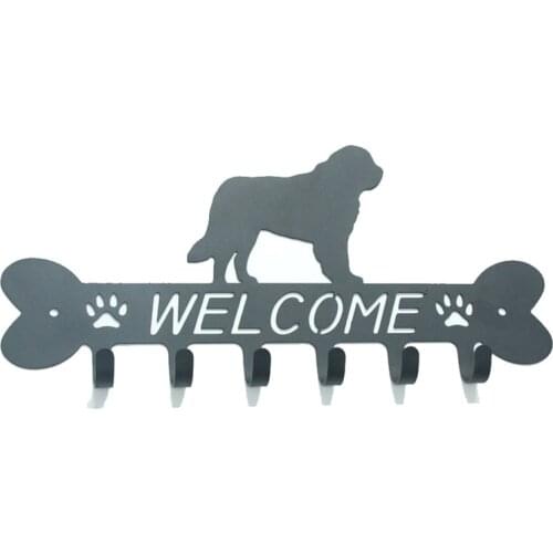 Key Holder for Welcome (6-Hook Rack) Decorative,Metal Hanger for Front Door, Kitchen,Store House,Work,Car,Vehicle Keys