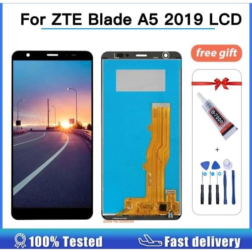 100% Tested For ZTE Blade A5 2019 LCD Display + Touch Screen Digitizer Assembly For ZTE A5 2019 Mobile Phone lcd 5.45'' Parts