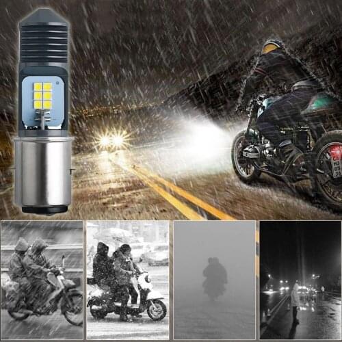 Dual Color Motorcycle Headlight H4 BA20D P15D LED Bulb Super Bright Motorcycle LED Light Headlamp Motor Bike Headlight Fog Lamp