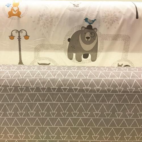 Cotton twill fabric printed Bear baby quilting fabric by half meter DIY sewing patchwork fabric sheet fabric