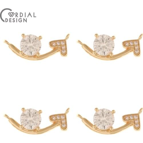 Cordial Design 50Pcs 8*17MM Necklace Making/Jewelry Findings & Components/DIY Pendant/Jewelry Accessories/CZ Charms/Hand Made