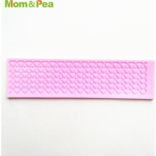 KCL546 Heart Lace Pad Silicone Mold Sugar Paste Fondant Cake Decoration 3D Mould