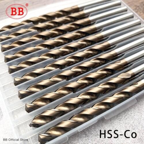 BB HSSE Cobalt Twist Drill Bit M35 EX HSSCO for Metal Aluminum Copper Stainless Steel Wood Titanium 1mm to 13mm Set Hole Tool
