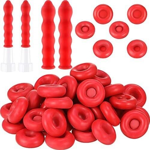100 Pcs Caulk Cap Red Saving Cap Sealer Saver Open Caulking Tube For Sealing And Preserving Eropper Latex Cap Sheath JU0078