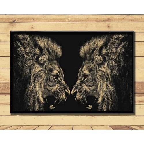 Lion King Of Animal Ferocious (9) Wall Posters Prints Silk Art Painting For Home Wall Bedroom Decor