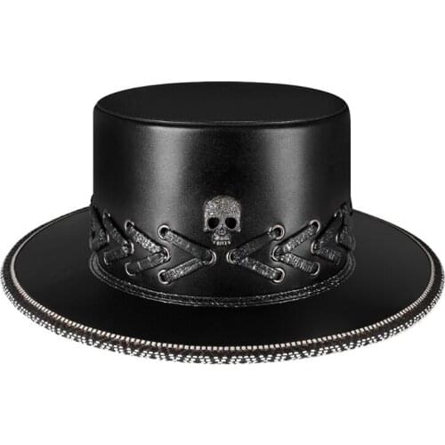 Steampunk Leather Plague Doctor Hat Dress Up Top Hat for Halloween Costume Props Cosplay Party N0PA